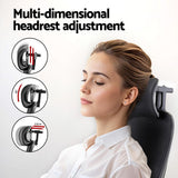 Artiss Office Desk and Chair Set L Shaped Computer Desk 136cm with 2 Tier Storage Shelves, Ergonomic Mesh Office Chair with Adjustable Headrest, Flip-Up Armrests & Lumbar Support - 45-Degree Angle