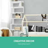Artiss Bookshelf 6 Tiers - RIVA White - Rear View