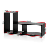 Artiss Bookshelf L Shape DIY - Black - Front View