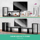 Artiss Bookshelf L Shape DIY - Black - Side View
