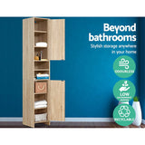 Artiss Bathroom Cabinet Storage 185cm Wooden - Rear View