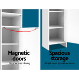 Artiss Bathroom Cabinet Storage 185cm White - Top-Down View