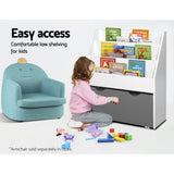 Keezi 3 Tiers Kids Bookshelf Magazine Rack Children Bookcase Organiser Storage - Top-Down View