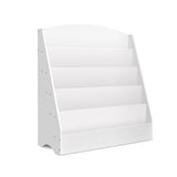 Keezi 5 Tiers Kids Bookshelf Magazine Shelf Organiser Bookcase Display Rack White - Side View