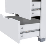 Artiss Smart Bedside Table 3 Drawers with Wireless Charging Ports LED White ADAD - 45-Degree Angle
