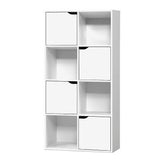 Artiss Bookshelf 8 Cube Shlef - DANA White - Side View