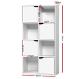 Artiss Bookshelf 8 Cube Shlef - DANA White - Top-Down View