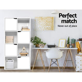 Artiss Bookshelf 8 Cube Shlef - DANA White - 45-Degree Angle