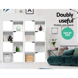 Artiss Bookshelf 8 Cube Shlef - DANA White - Low Angle