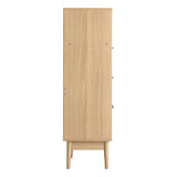 Artiss 3 Chest of Drawers with Shelf - BRIONY Oak - Top-Down View