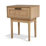 Artiss Bedside Tables Side Table Rattan Drawers Nightstand, image 3