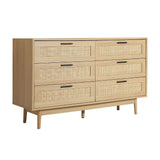 Artiss 6 Chest of Drawers - BRIONY Oak - Side View