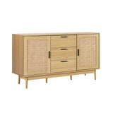 Artiss Rattan Buffet Sideboard - BRIONY Oak - Side View