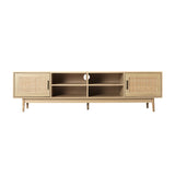 Artiss TV Cabinet Entertainment Unit 180cm Rattan Cole - 45-Degree Angle