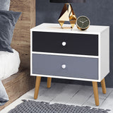 Artiss Bedside Table 2 Drawers - BONDS White - Extra Image