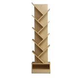 Artiss Tree Bookshelf 9 Tiers - ECHO Oak - Front View