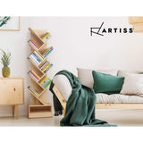 Artiss Tree Bookshelf 9 Tiers - ECHO Oak - Low Angle