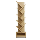 Artiss Tree Bookshelf 9 Tiers - ECHO Oak - Top-Down View