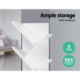 Artiss Tree Bookshelf 9 Tiers - ECHO White - Rear View