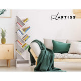 Artiss Tree Bookshelf 9 Tiers - ECHO White - Low Angle