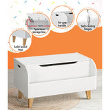 Keezi Kids Toy Box Chest Bookshelf Storage Children Bookcase Organiser Display - Close-Up Angle