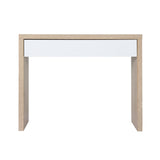 Artiss Console Table Storage Drawer Jory White Pine - 45-Degree Angle