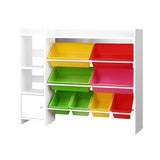 Keezi Kids Toy Box 8 Bins Bookshelf Storage Rack Organiser Toy Display - Side View