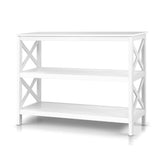 Artiss Console Table 3-tier White Polly - Side View