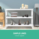 Artiss Console Table 3-tier White Polly - 45-Degree Angle