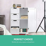 Artiss Bathroom Cabinet Storage Drawers White, image 3