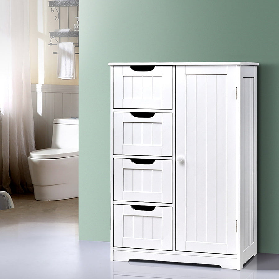 Artiss Bathroom Cabinet Storage Drawers White, image 8