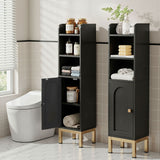 Artiss 2X Bathroom Storage Cabinet Floor Organizer Toilet Corner Adjustable Black - Extra Image