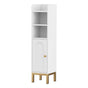 Artiss 2X Bathroom Storage Cabinet Floor Organizer Toilet Corner Adjustable Shelf with Door White