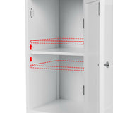 Artiss Bathroom Cabinet Storage 161cm White Rattan Tallboy Toilet Cupboard - 45-Degree Angle
