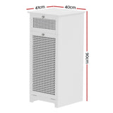 Artiss Laundry Hamper Cabinet Bathroom Storage White Rattan Clothes Basket - Top-Down View