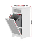 Artiss 2X Laundry Hamper Cabinet Bathroom Storage White Rattan