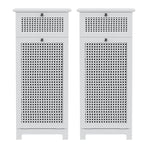 Artiss 2X Laundry Hamper Cabinet Bathroom Storage White Rattan
