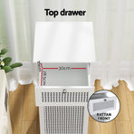Artiss 2X Laundry Hamper Cabinet Bathroom Storage White Rattan
