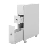 Artiss Slimline Bathroom Storage Caddy with Wheels - Side View