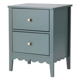 Artiss Bedside Table 2 Drawers Bedroom Storage Nightstand Green - Close-Up Angle