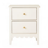 Artiss 2x Bedside Table 2 Drawers Bedroom Storage Nightstand White - Top-Down View