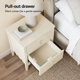 Artiss 2x Bedside Table 2 Drawers Bedroom Storage Nightstand White - 45-Degree Angle