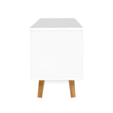 Artiss TV Cabinet Entertainment Unit 120cm Wood White Gino - 45-Degree Angle