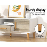 Artiss TV Cabinet Entertainment Unit 120cm Wood White Gino - Low Angle