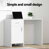 Artiss Computer Desk Drawer Cabinet White 100CM - Top-Down View