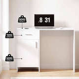 Artiss Computer Desk Drawer Cabinet White 100CM - 45-Degree Angle