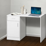Artiss Computer Desk Drawer Cabinet White 100CM - Close-Up Angle