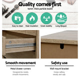 Artiss 6 Chest of Drawers - MYLA Oak - Close-Up Angle