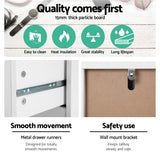 Artiss 6 Chest of Drawers - MYLA White - Close-Up Angle