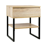 Artiss Bedside Table 1 Drawers with Shelf - CASEY - Front View